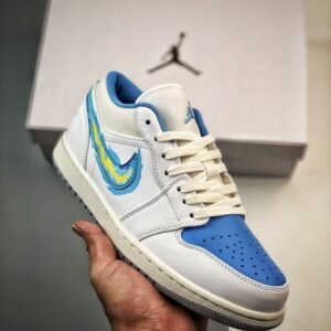 Air Jordan 1 Low ” Born To Fly” Sail/University Blue