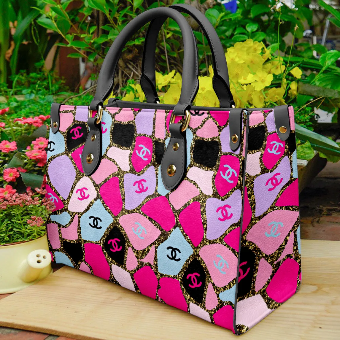 Chanel pattern luxury brand fashion premium women small handbag purse for beauty