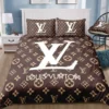 Louis Vuitton Brown Monogram Comforter Bedding Set