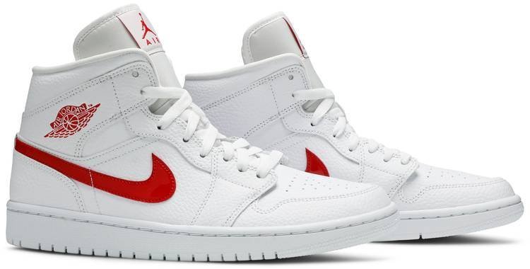 Air Jordan 1 Mid 'White University Red' BQ6472-106 - Image 3