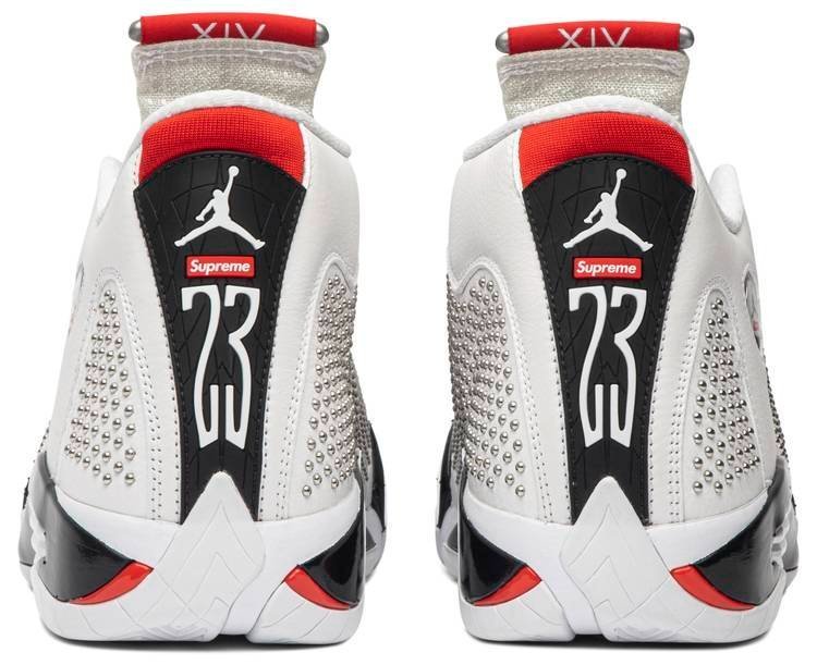 Supreme x Air Jordan 14 Retro 'White' BV7630-106 - Image 4