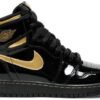 Air Jordan 1 Retro High OG 'Black Gold Patent' 555088-032