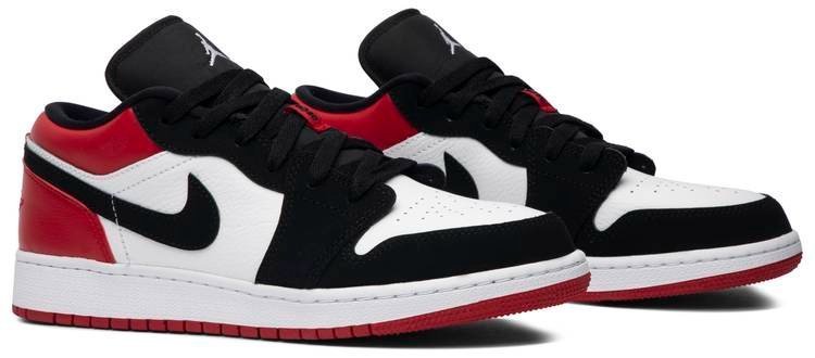 Air Jordan 1 Low GS 'Black Toe' 553560-116 - Image 5