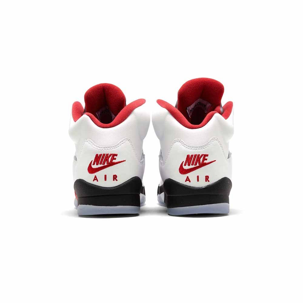 Youth Air Jordan 5 Retro GS “Fire Red Silver Tongue” - Image 4