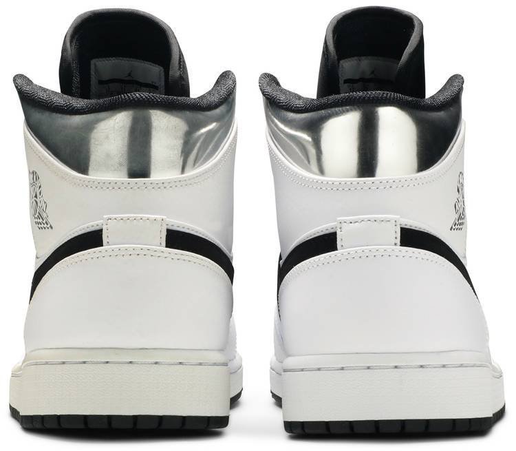 Air Jordan 1 Mid 'White Silver' 554724-121 - Image 4