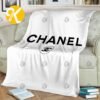 Chanel Big Signature Logo In White Background Basic Blanket