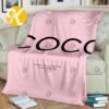 Chanel Coco Quote 'I Don't Do Fashion, I'm Fashion' In Baby Pink Background Blanket