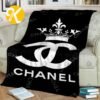 Chanel King Big Logo In Black Background Blanket