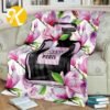 Chanel No.5 Perfume Bottle On Watercolor Magnolia Pattern Background Blanket