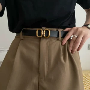 Fashion PU Leather Belt for Women Designer Metal Buckle Waist Strap Female Jeans Dress Trouser LB_L_05