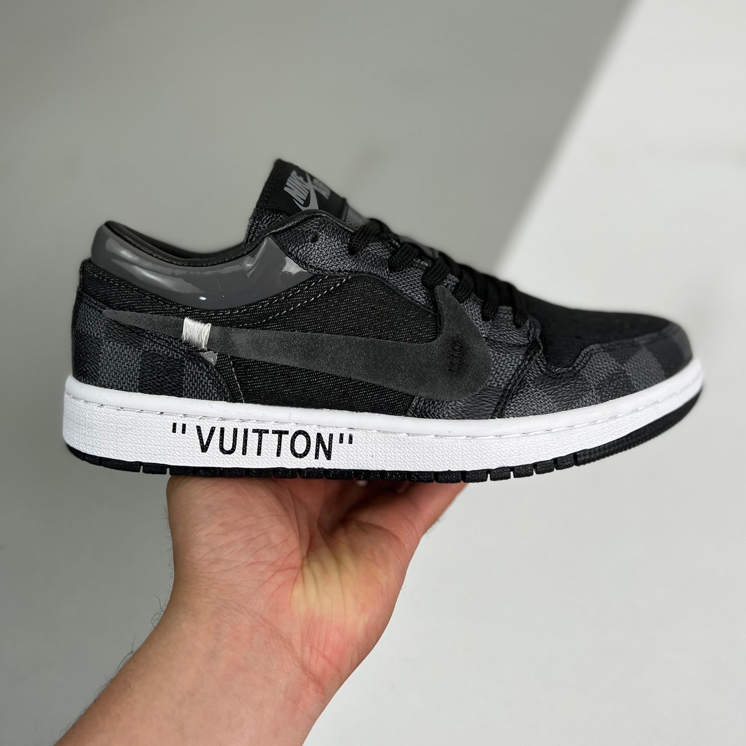 Off White x Air Jordan 1 Mid x Lv Black Color - 06DHLH12-215 - Full Size 36-46