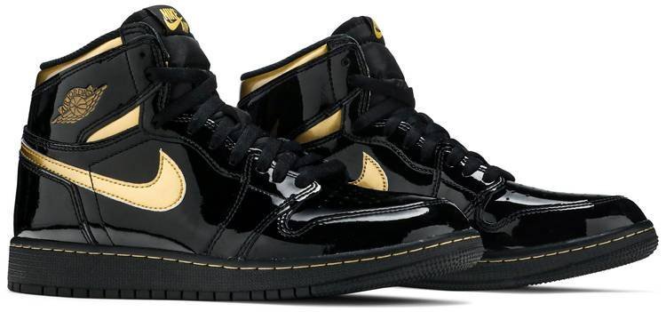 Air Jordan 1 Retro High OG GS 'Black Metallic Gold' 575441-032 - Image 3