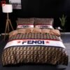 Fendi luxury logo fashion brand premium bedding sets, bedroom decor , thanksgiving decorations for home Bedding Sets