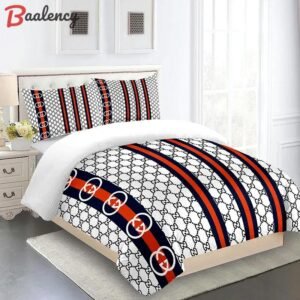 Gucci fashion logo limited luxury brand bedding sets, bedroom decor , thanksgiving decorations for home 29 best luxury bed sets gift thankgivings and christmas Bedding Sets