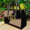 Gucci yellow logo beige black luxury brand women small handbag purse outfit for beauty
