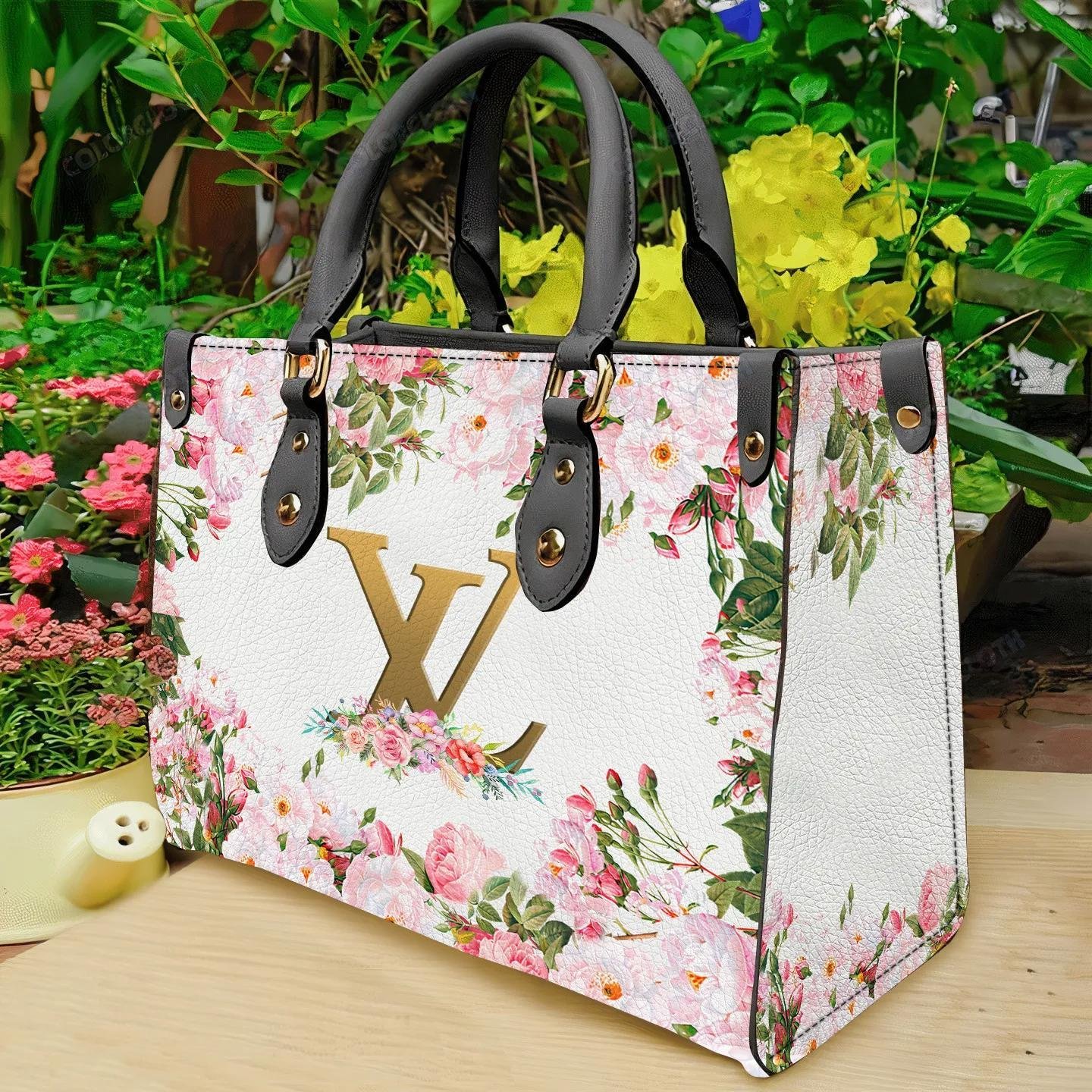 Louis vuitton floral luxury brand fashion women small handbag purse for beauty