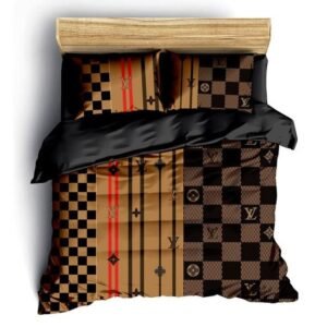 Louis vuitton new luxury brand bedding set for bedroom luxury bedspread duvet cover set with pillowcases home decoration Bedding Sets